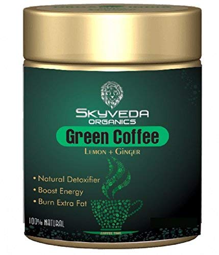 वजन घटाने के लिए Skyveda Organics अदरक और नींबू के साथ Green Coffee (100 ग्राम)